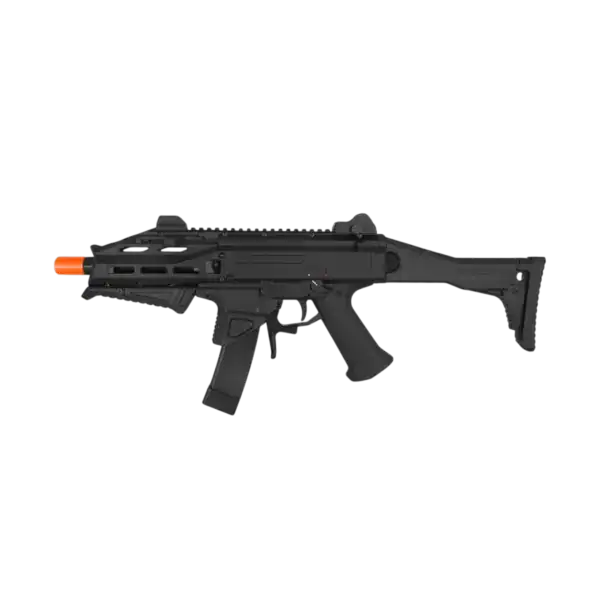 ActionSportGames CZ Scorpion EVO 3 ATEK airsoft SMG AEG in black.