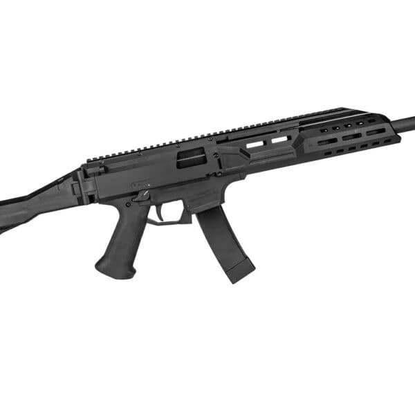 ActionSportGames CZ Scorpion EVO 3 A1 airsoft AEG submachine gun in black.