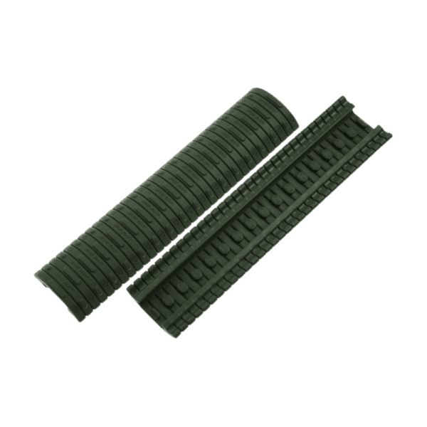 Brand new olive DYE Modular Rail Covers 4 Pack tactical polymer paintball accessory.