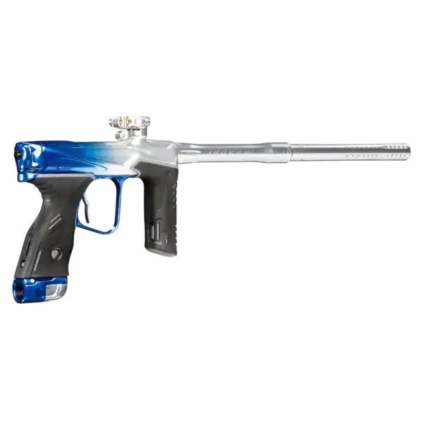 dye mxr electronic paintball marker | arctic clear / blue fade polish | new