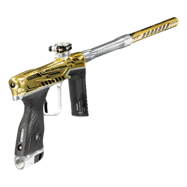 dye mxr electronic paintball marker | pga cyber gold / silver polish | new