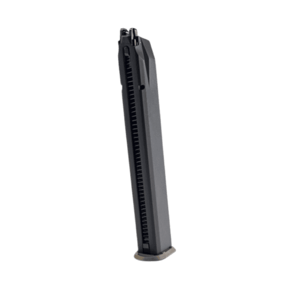 Walther PPQ Extended Magazine 45rd for Airsoft GBB 6mm black gas paintball training magazine.