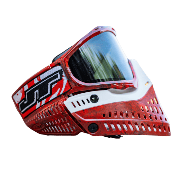 Proflex LE paintball goggle limited edition RED and White Marble Away Edition mask.