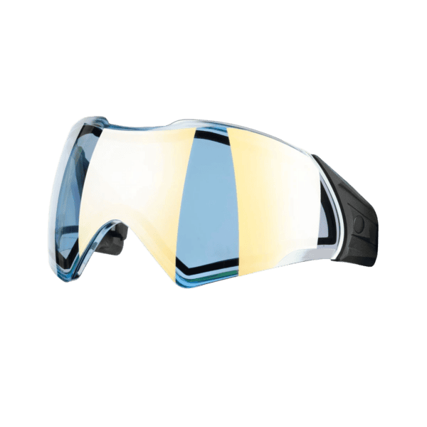 Brand new Push Unite Lens in Chrome Aqua Gold for paintball masks.