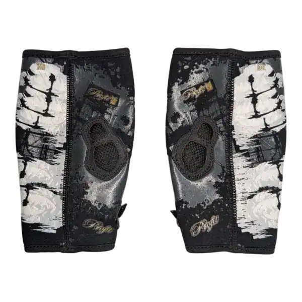 sly profit half gloves, black/white/gold, xl used