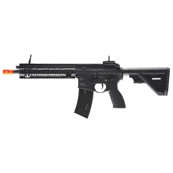 HK 416 A5 VFC Black electric tactical metal paintball airsoft rifle.