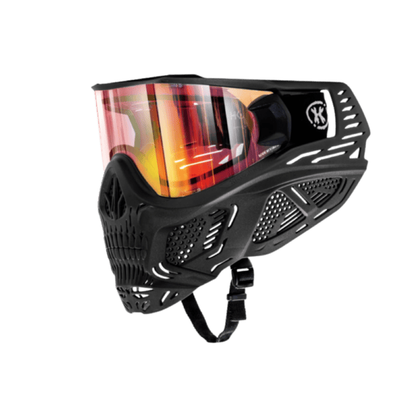 HK Army HSTL Skull Goggle System mask in Death black for paintball and airsoft protection.