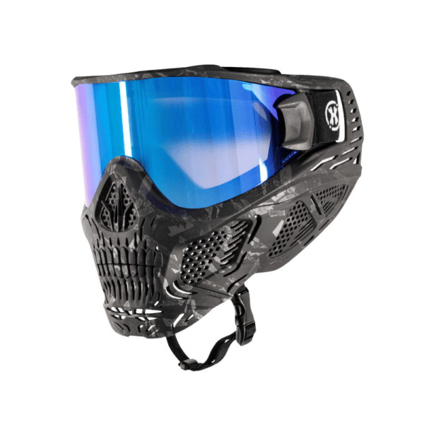HK Army HSTL Skull Goggle System mask in Shards Ice for paintball and airsoft protection.