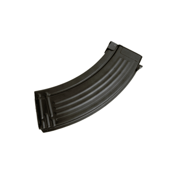 SRC 600 Round AK High Cap Mag black rifle magazine for tactical paintball training.