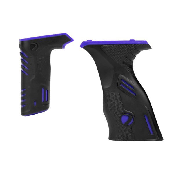 DYE Sticky Grip Kit MXR Black and Purple paintball marker replacement grips.