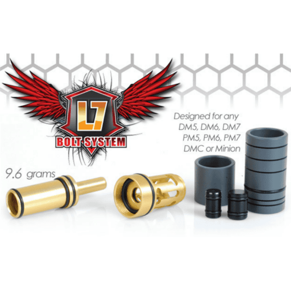 Brand new TechT L7 Bolt System DYE teflon-coated performance paintball bolt with included adjustment spacers.