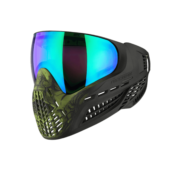 Virtue VIO Ascend Goggle Acid Skull LE paintball mask with a dual pane thermal lens.