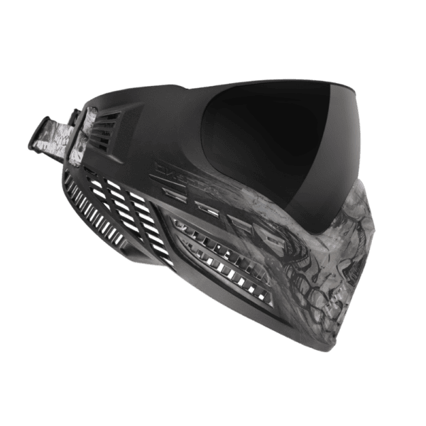 Virtue VIO Ascend Goggle Clear Skull LE paintball mask with dual pane thermal lens.