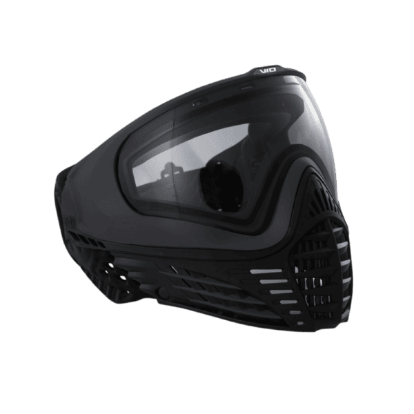 VIO Contour 2 Black/SMOKE LENS paintball mask featuring a low profile design and a smoke thermal lens.