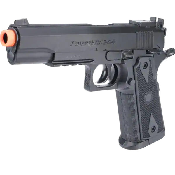Win Gun High Power 1911 non-blowback CO2 airsoft pistol in matte black.
