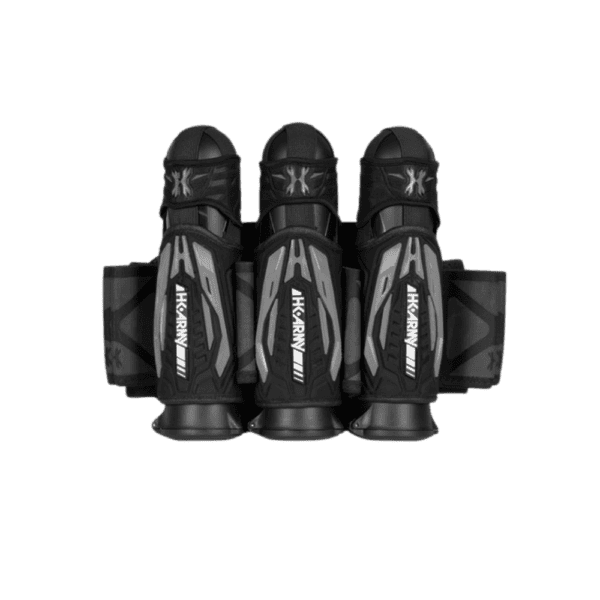HK Army Zero G 2.0 Harness 3+2 Black Grey strapless paintball pod pack.