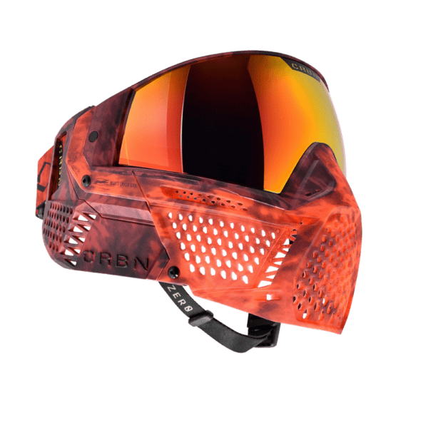 Bunkerkings ZERO GRX goggle system tie-dye lava less coverage paintball mask.