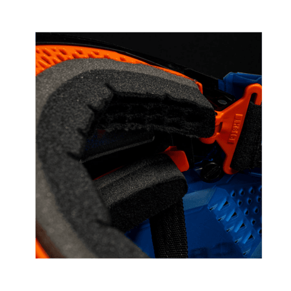 Bunkerkings ZERO PRO thermal paintball goggle system in translucent navy less coverage version.
