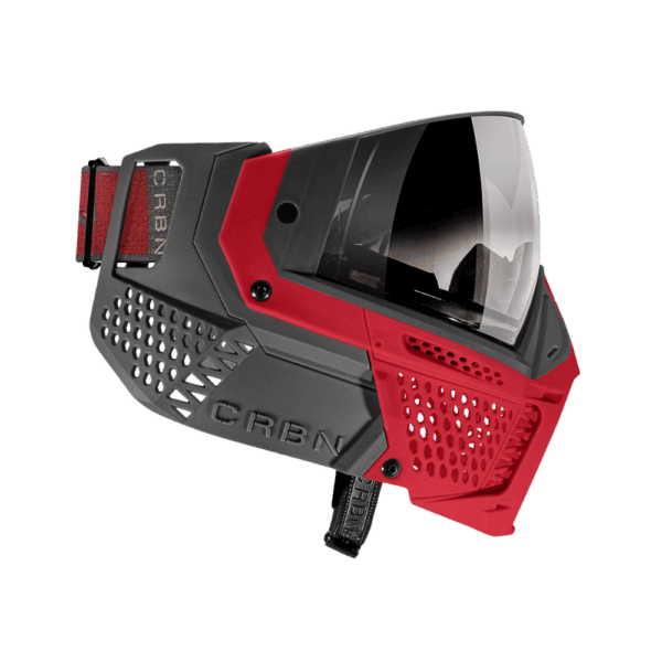 CRBN ZERO SLD Crimson paintball goggle in Less Coverage variant with a mirror thermal lens.
