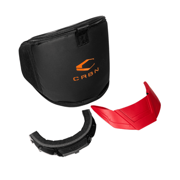 CRBN ZERO SLD Crimson paintball goggle in Less Coverage variant with a mirror thermal lens.