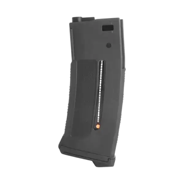 PTS EPM1 black 250rd high capacity polymer airsoft magazine for M4 AEGs.