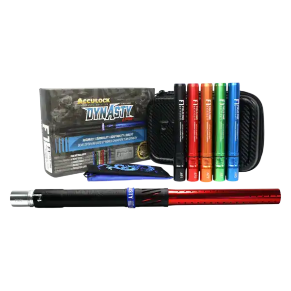 field one acculock dynasty barrel kit dust black back / gloss red tip, new