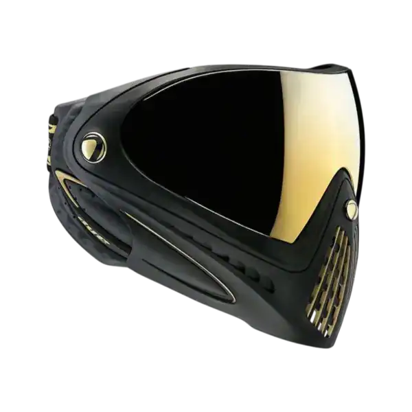 DYE i4 Goggles Black and Gold edition paintball mask featuring high definition thermal lens.