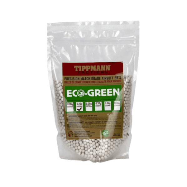 Tippmann Air Raid ECO BB 30 Gram 1KG bag of white seamless paintball training ammunition.