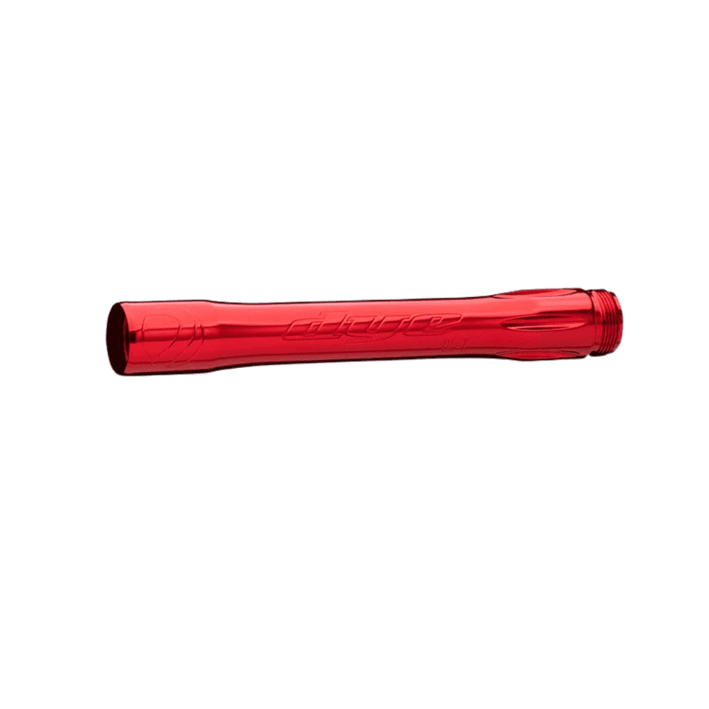 DYE Boomstick UL-I Barrel Back Red Polished Autococker paintball barrel back component.