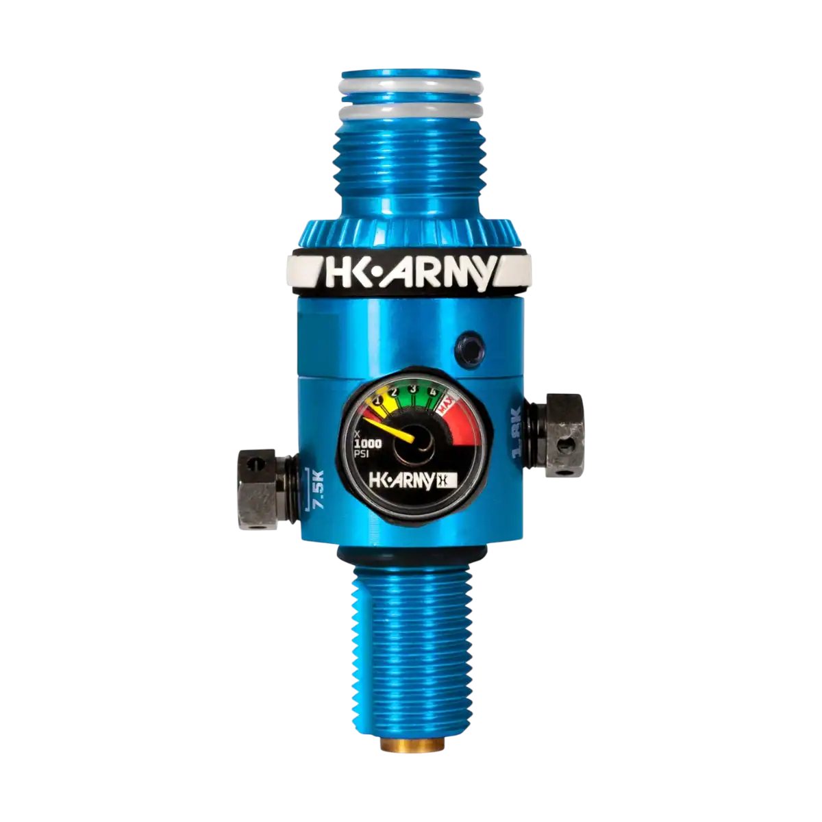 HK Army HP8 Turquoise 800psi high pressure air tank paintball regulator.