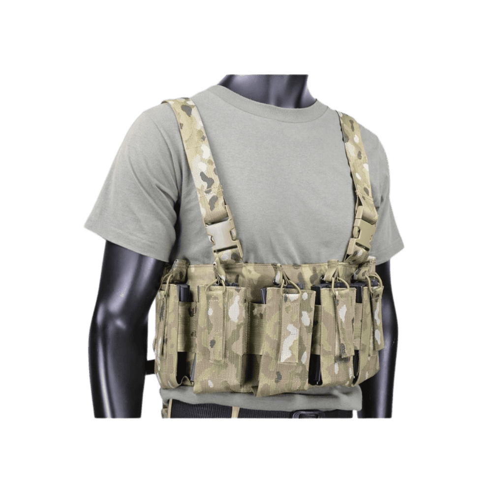 Condor Barrage Chest Rig Multicam tactical paintball load bearing vest.