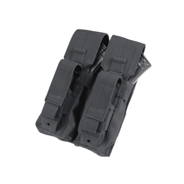 Condor Double AK Kangaroo Pouch in black for tactical paintball vest setups.