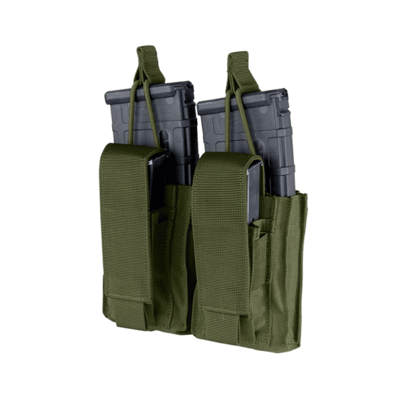 Condor GEN2 Double AR/M4 Kangaroo Pouch in Olive Drab for tactical paintball vest configurations.