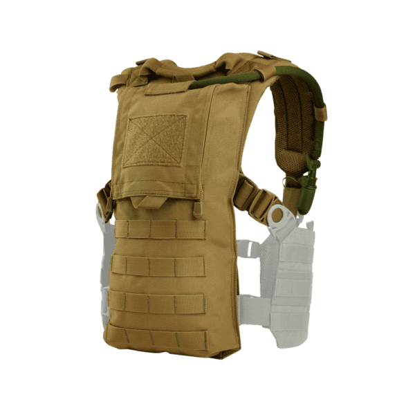 Condor Hydro Harness Brown tactical paintball hydration vest attachment.