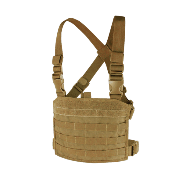 Condor Modular Chest Panel Brown tactical paintball minimalistic vest rig.