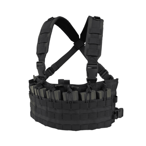 Condor Rapid Assault Chest Rig Black tactical paintball load bearing vest.