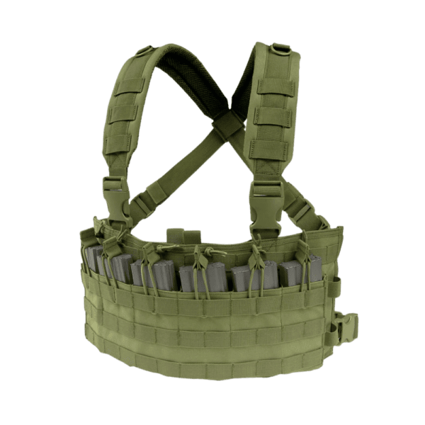 Condor Rapid Assault Chest Rig Olive Drab tactical paintball load bearing vest.