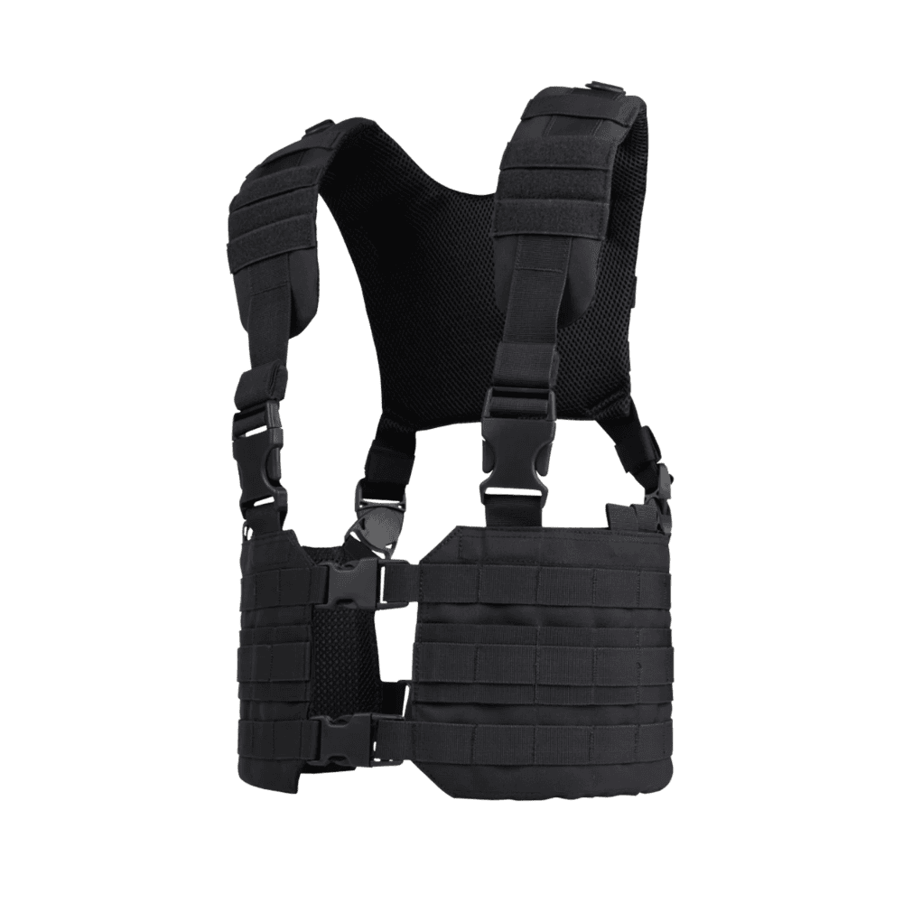 Condor Ronin Chest Rig Black tactical paintball load bearing vest.