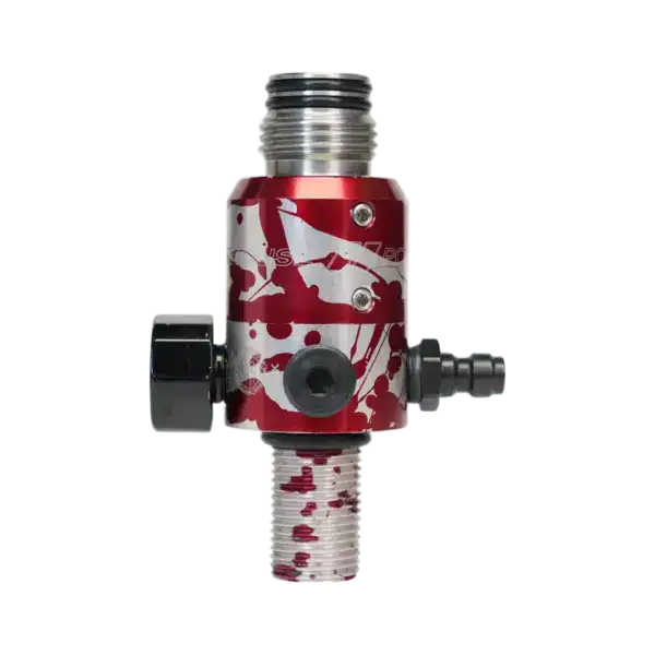 Powerhouse Counterpunch Standard Body Blood splash paintball tank regulator.