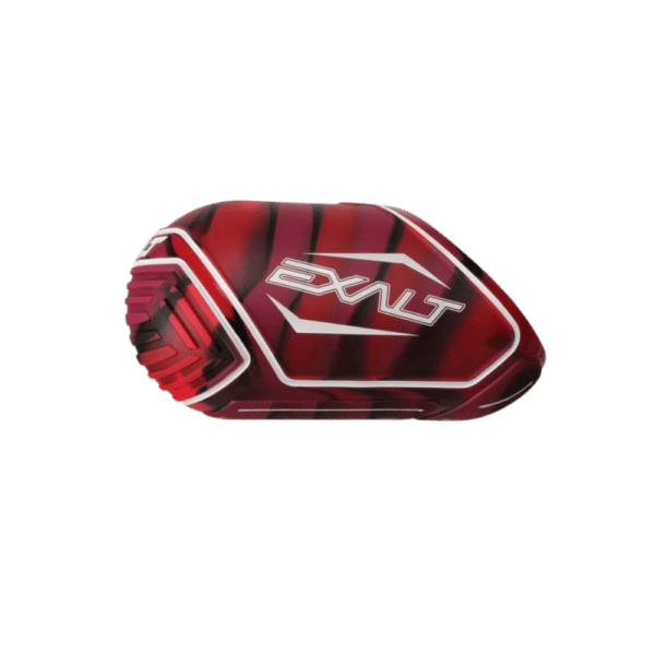 Exalt Tank Cover Red Swirl non slip paintball carbon fiber air tank protective sleeve.
