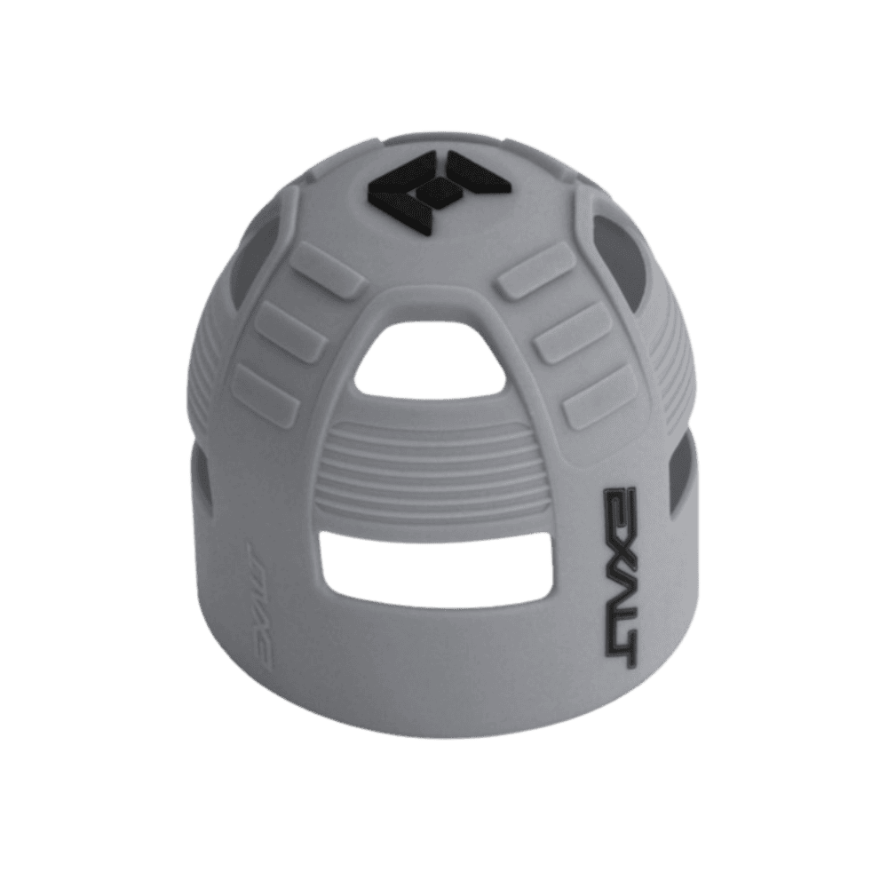 Exalt Tank Grip Ghost Grey high friction paintball carbon fiber bottle protector boot.