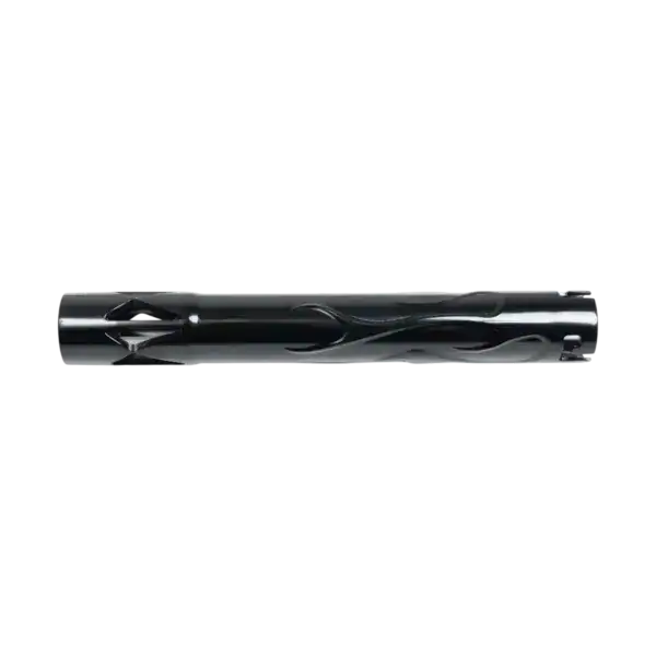 Field One AccuLock Flame Paintball Barrel Back in Gloss Black.