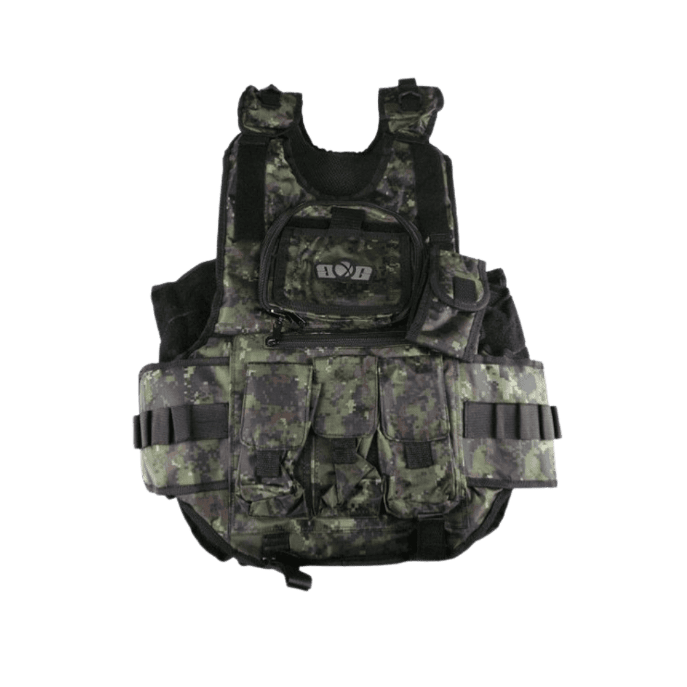 GXG Tactical Vest Digi Green digital camo paintball load bearing armor vest.