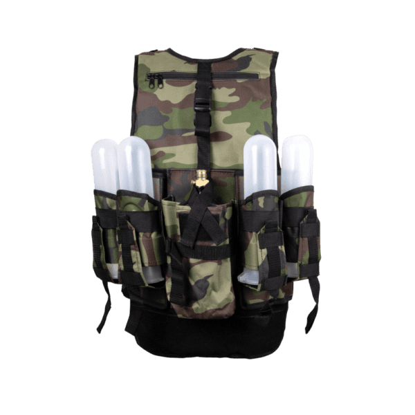 GXG Tactical Vest Woodland Camo tactical paintball load bearing armor.
