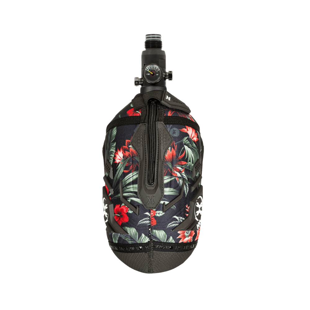 Hardline Armoured Tank Cover Tropical Skull neoprene paintball air system protector sleeve.