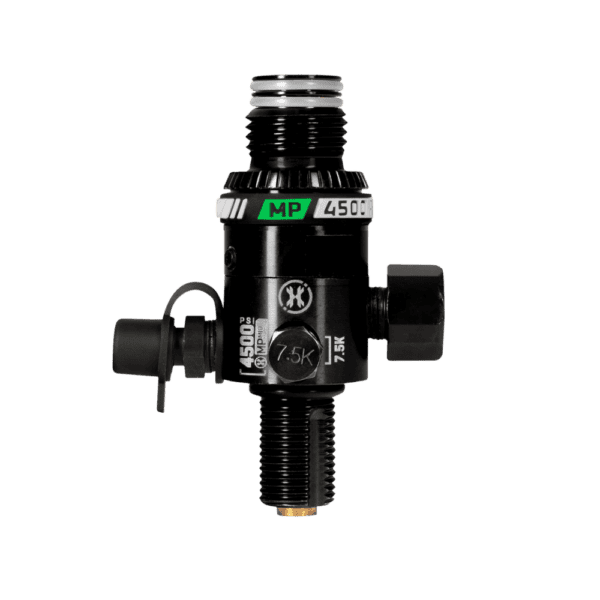 HK Army MP5 Regulator Black 450-550 psi paintball compressed air tank regulator.