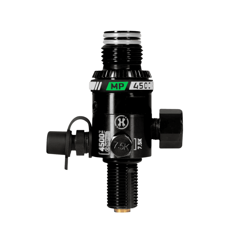 HK Army MP5 Regulator Black 450-550 psi paintball compressed air tank regulator.