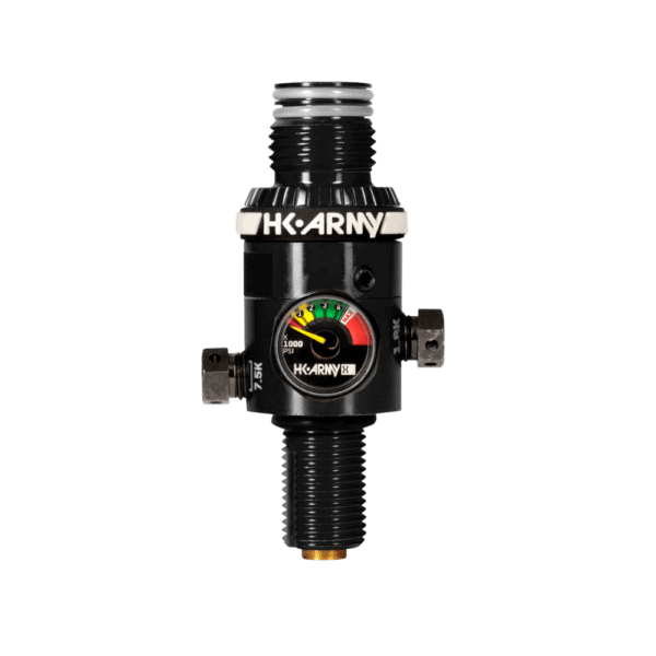 HK Army HP8 Regulator Black 800psi paintball compressed air tank regulator.