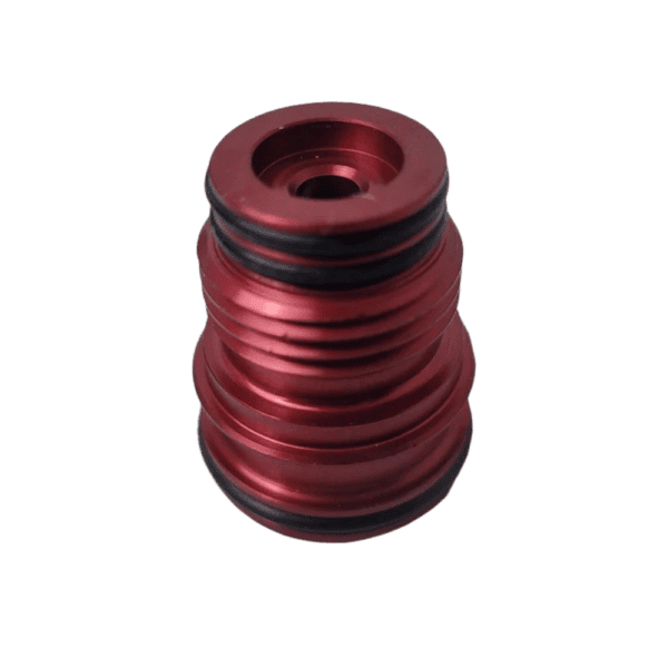 Ninja PRO V3 Alum Bonnet Red aluminum paintball regulator top cap component.