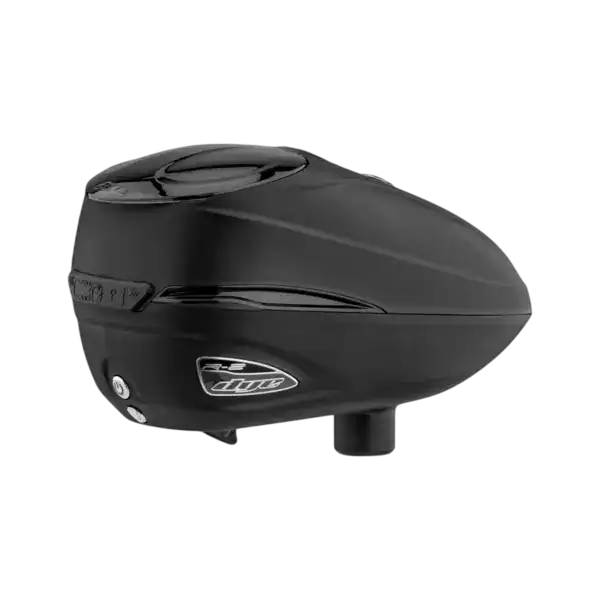 Dye Rotor R2 black paintball electronic hopper loader profile view R2-Black-Profile_1800x1800__23222.webp